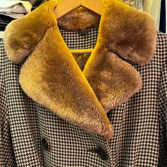 Vintage 60s Zero King houndstooth trench coat, US 4-6 - Picture 5 of 5